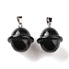 Natural Obsidian Pendants G-B041-01P-16-3