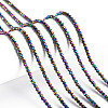 Electroplated Glass Beads Strands EGLA-S174-23D-03-4