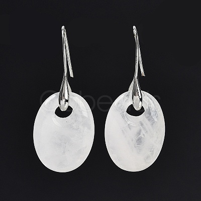 Natural Quartz Crystal Dangle Earrings EJEW-C119-04P-05-1