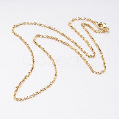 Brass Chain Necklaces MAK-L009-10G-1