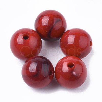 Acrylic Beads OACR-S022-16B-12mm-1