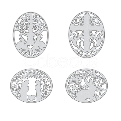 Easter Carbon Steel Cutting Dies Stencils DIY-PH0004-71-1