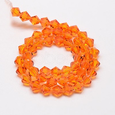 Imitate Austrian Crystal Bicone Glass Beads Strands GLAA-F029-6x6mm-11-1