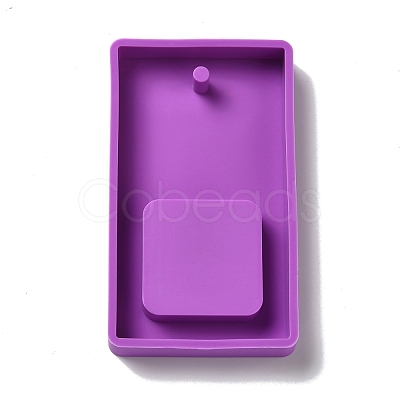 DIY Rectangle Pendant Silicone Molds AJEW-A034-02-1