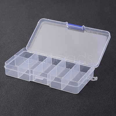 Stationary 10 Compartments Rectangle Plastic Bead Storage Containers X-CON-M005-01-1