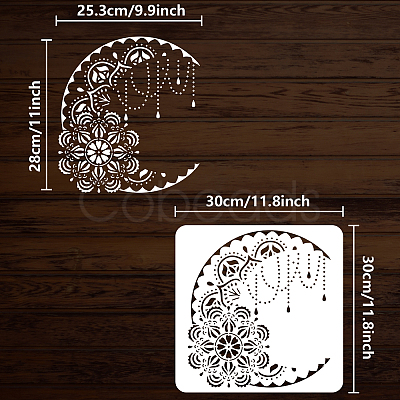 PET Hollow Out Drawing Painting Stencils DIY-WH0391-0407-1