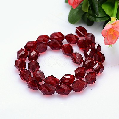 Faceted Polyhedron Imitation Austrian Crystal Bead Strands G-M190-11x8mm-05A-1