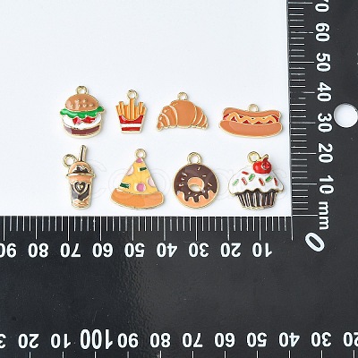 40Pcs 8 Styles Alloy Enamel Pendants PALLOY-CJ0001-159-1