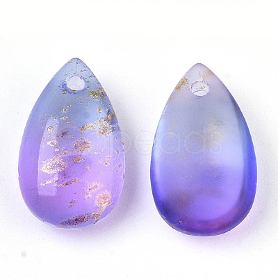 Two Tone Transparent Spray Painted Glass Charms GLAA-T017-02-B02-1