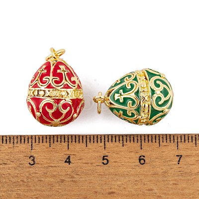 Brass Enamel Pendants KK-E112-13G-1