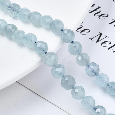 Natural Aquamarine Beads Strands X-G-S345-6mm-014-1