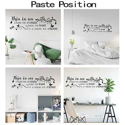 PVC Quotes Wall Sticker DIY-WH0200-010-1