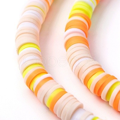 Handmade Polymer Clay Beads Strands CLAY-R089-6mm-T02B-52-1