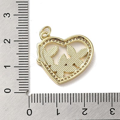 Brass Micro Pave Cubic Zirconia Pendants KK-Q808-05G-1