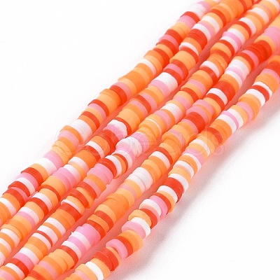 Handmade Polymer Clay Beads Strands CLAY-R089-3mm-003-1