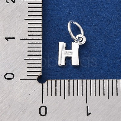 925 Sterling Silver Letter Charms STER-C012-01S-H-1