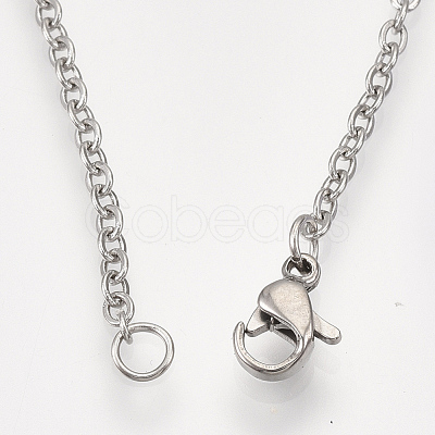 Non-Tarnish 201 Stainless Steel Puppy Pendant Necklaces NJEW-T009-JN042-1-40-1