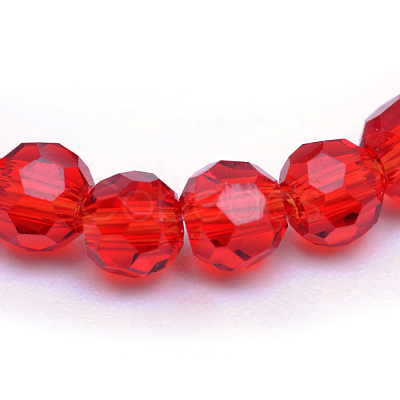 Transparent Glass Bead Strands X-GLAA-R166-6mm-01D-1