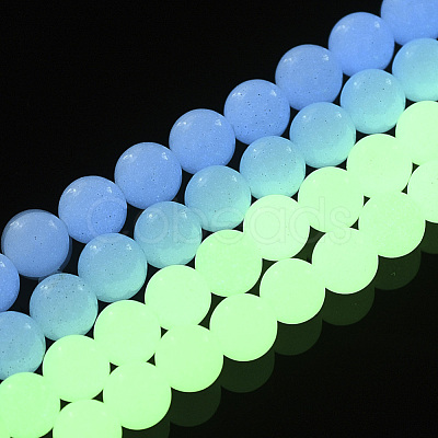 Synthetic Luminous Stone Beads Strands G-T129-12E-1