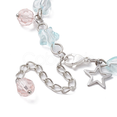 Alloy Star Charms Braclets BJEW-JB10230-1