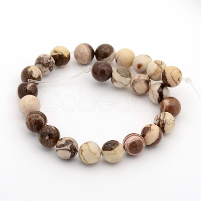 Natural Australian Agate Round Bead Strands G-M272-02-8mm-1