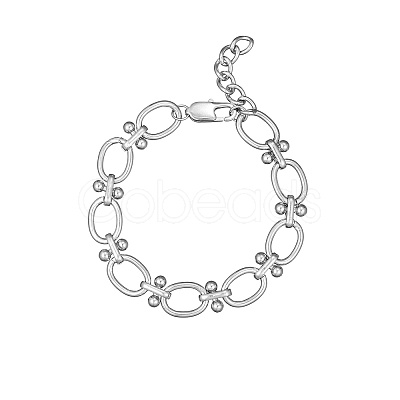 Non-Tarnish Stylish Unisex Stainless Steel Irregular Buckle Bracelet/Necklace GC1125-4-1