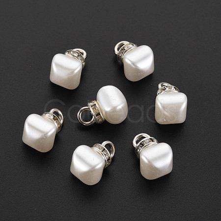 ABS Plastic Imitation Pearl Charms KK-N242-017-1