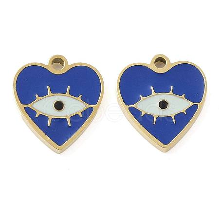 Ion Plating(IP) 304 Stainless Steel Enamel Charms STAS-U032-05G-1