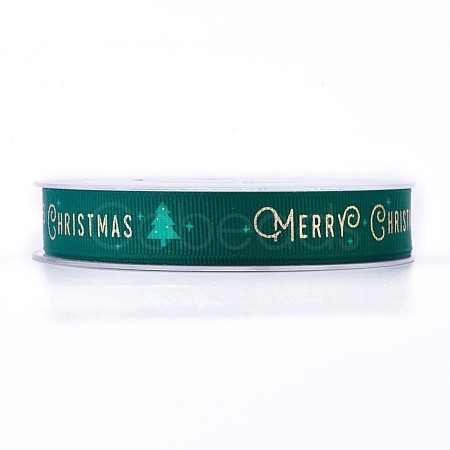 Polyester Grosgrain Ribbon for Christmas SRIB-P013-A01-1