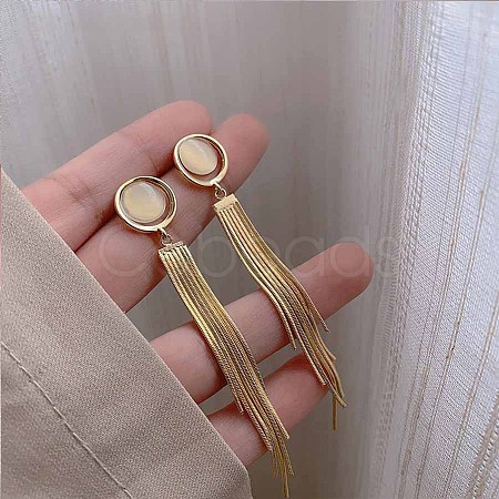 Imitation Pearl Tassel Earrings RQ6220-12-1