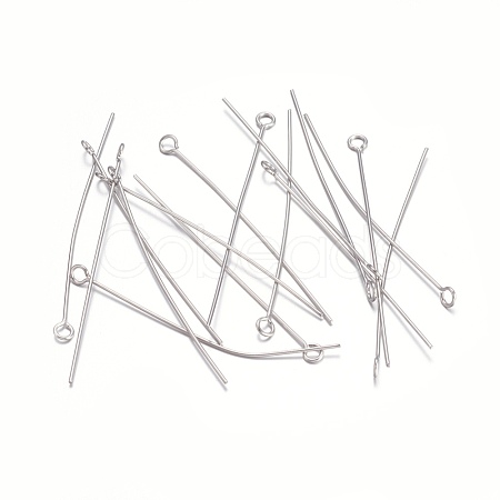 Tarnish Resistant 304 Stainless Steel Eye Pins STAS-O105-01P-0.6x45mm-1