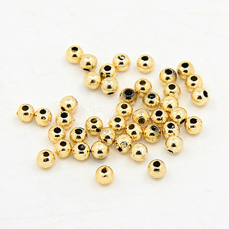 Plating Plastic Acrylic Round Beads PACR-L003-16mm-KC-1