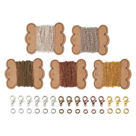 Craftdady DIY Curb Chain Necklace Making Kits KK-CD0001-07-1