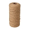 Cotton Macrame Cord, Round Macrame Rope for Wall Hangers, Boho Decorations, DIY Macrame Craft, Tan, 3mm, about 54.68 Yards(50m)/Roll