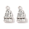 Tibetan Style Zinc Alloy Pendants, Lead Free & Cadmium Free, Castle, Antique Silver, 21x11x5mm, Hole: 2mm, about 227pcs/500g