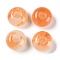 Two Tone Resin European Beads, Large Hole Beads, Rondelle, Orange, 13.5x8mm, Hole: 5mm