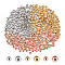 GOMAKERER 300Pcs 6 Styles Brass Spacer Beads, Round, Mixed Color, 3~4x2.5~3.5mm, Hole: 1.5mm, 50pcs/style