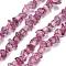 Transparent Crackle Glass Beads Strands, Chips, Medium Purple, 3~7x8.5~12.5mm, Hole: 1.4mm, about 360pcs/strand, 324.80''(825cm)