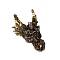 Dragon Resin with Natural Smoky Quartz Chips Inside Display Decorations, Figurine Home Decoration, 60x90x40mm