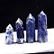 Point Tower Natural Sodalite Home Display Decoration, Healing Stone Wands, for Reiki Chakra Meditation Therapy Decors, Hexagon Prism, 70~80mm