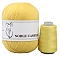 Knitting Yarn, Cashmere Yarn, for Blanket Pillows Craft Crochet Yarns, Gold, 2mm, about 50g/skein