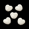 Opaque Acrylic Beads, Heart, White, 9x9.5x5.5mm, Hole: 1.5mm, about 1650pcs/500g