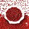 Picasso Spray Painted Glass Seed Beads, Peanut, Red, 6x4x3mm, Hole: 1.2mm, about 4000pcs/pound