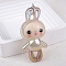 UV Plating Acrylic Big Pendants, Rabbit, BurlyWood, 73.6x34.2mm, Hole: 2mm