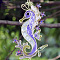 Metal Wind Chime, for Garden Outdoor Hanging Decoration, Sea Horse, 350mm