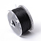 Special Coated Nylon Beading Threads for Seed Beads, Black, 0.1mm, about 50yards/roll