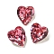 Glass Rhinestone Cabochons, Flat Back & Back Plated, Faceted, Heart, Rose, 5.5x5x3.5mm