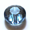 Imitation Austrian Crystal Beads, Grade AAA, K9 Glass, Faceted, Flat Round, Light Sky Blue, 6x3.5mm, Hole: 0.7~0.9mm