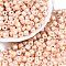 Baking Paint Pearlized Glass Seed Beads, Round Hole, Cylinder, PeachPuff, 4x5.5mm, Hole: 1.8mm, about 2500pcs/pound