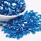 MIYUKI TILA Beads, Japanese Seed Beads, 2-Hole, (TL291) Transparent Capri Blue AB, 5x5x1.9mm, Hole: 0.8mm, about 1180pcs/100g